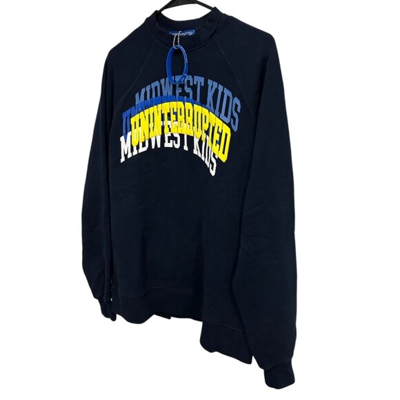 Midwest Kids Uninterrupted NWT Navy Crew Neck Long Sleeve Sweatshirt S - Picture 3 of 10